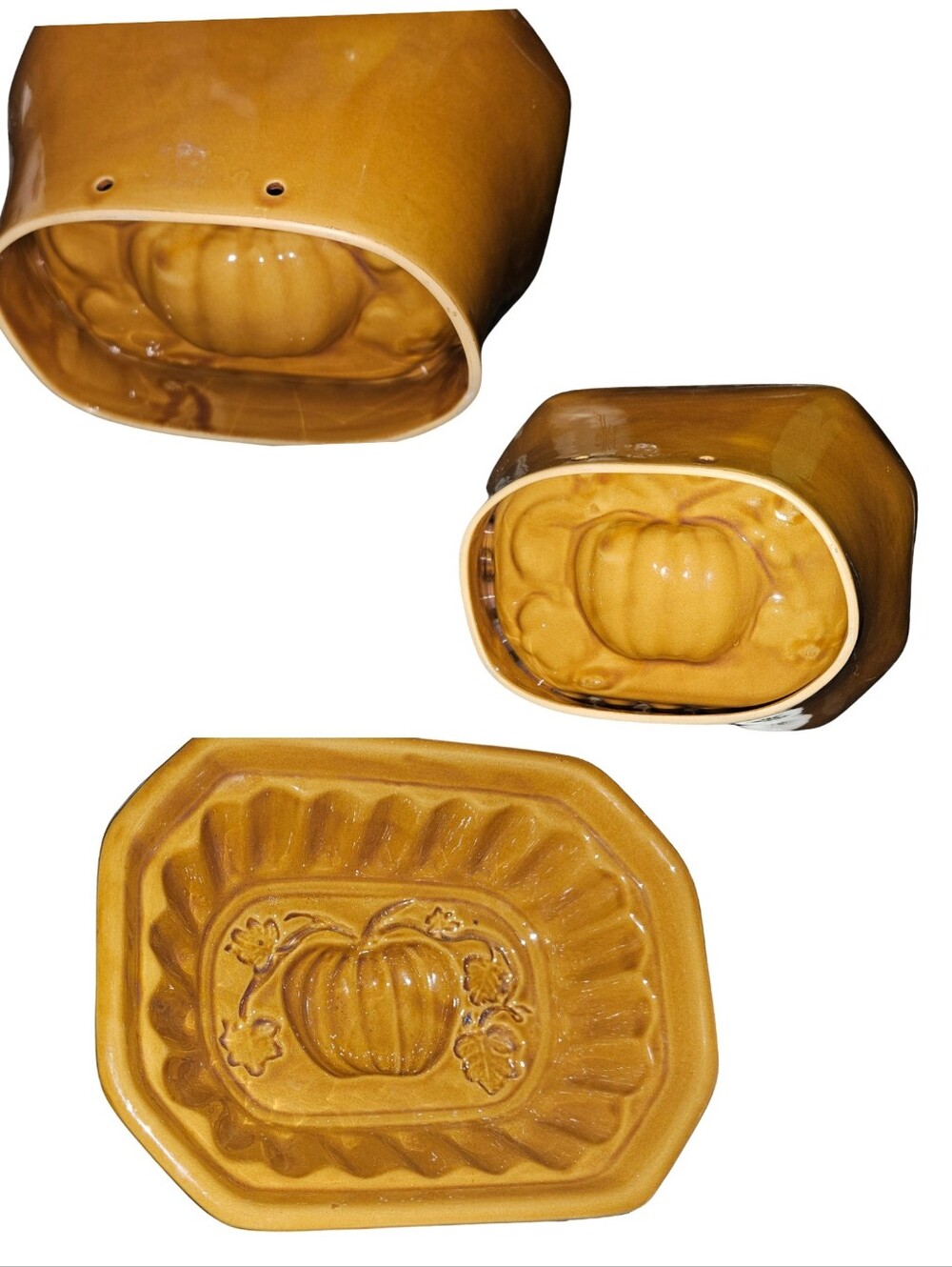 Crate & Barrel Ceramic Pumpkin Jello Mold